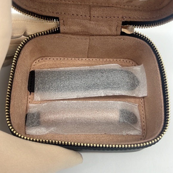 Kate Spade Madison Rose Toss Printed Jewelry Holder Case Box Black Red - Picture 9 of 14